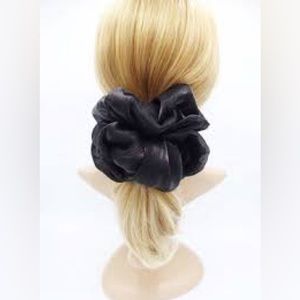 Jennah Rainier Glittered Silk scrunchie